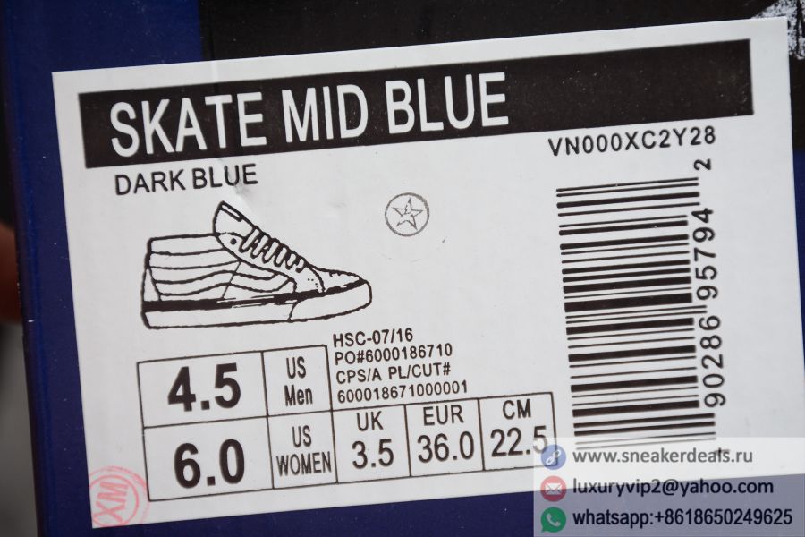 Madness x Vans SK8-Mid Dark Blue VN000XC2Y28 Unisex Skate Shoes